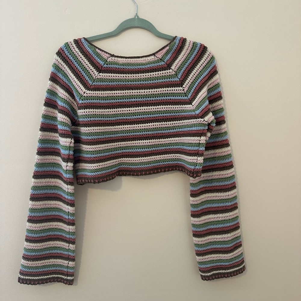 Altar'd State Multicolor Striped Crop Top